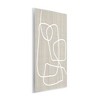 Stupell Industries Minimal White Line Beige Grain Pattern Modern Wall Plaque Art, 13" x 19" - 2 of 4