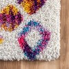 Nuloom Tatyana Moroccan Diamond Trellis Shaggy Area Rug, Runner 2' 8" x 12', Pink - 4 of 4