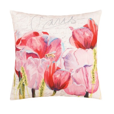 C&F Home 18" x 18" Tulips Indoor/Outdoor Throw Pillow