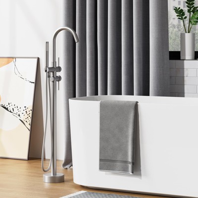 Freestanding Bathtub Faucet, Floor-Mount Tub Filler Chrome,Standing Tub Faucet