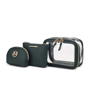 MKF Collection Laura Women's Cosmetic Punch 10 Pcs Sets, Small Travel Makeup Bag by Mia k - 1 of 4