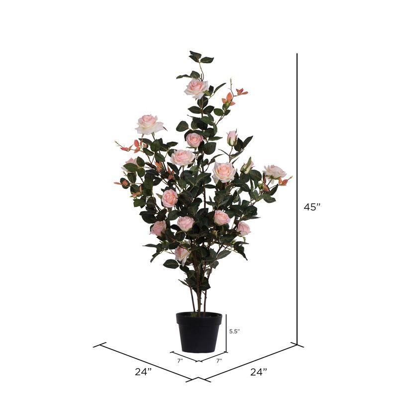 Vickerman 45" Artificial Rose Plant in Pot, 3 of 7