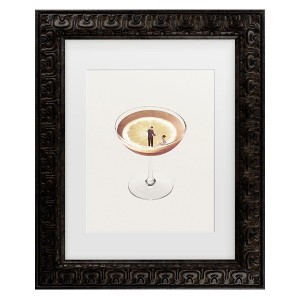 Trademark Fine Art - Maarten Leon My Drink Needs A Drink Matted Framed Art - 1 of 4