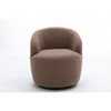 CAVINAS Swivel Accent Chair, Teddy Fabric Living Room Chair with Metal Ring, Barrel Club Chair for Bedroom, Living Room, Office - 3 of 4