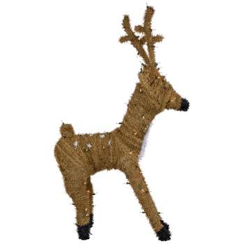 Northlight Pre-Lit Standing Reindeer with Spots Outdoor Christmas Decoration - Brown