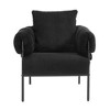 PAGED Modern Accent Chair Comfy Upholstered Armchair with Metal Legs, Living Room Chairs with High Rebound Sponge Seat Cushion for Office - 2 of 4