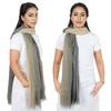 Alilang Lightweight Cotton Linen Scarf Gradient Colors Long Travel Scarf Wrap Shawl for Women 74.8" x 35.4" - 4 of 4