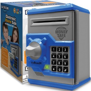 Dr. STEM Electronic Alarm Safe, ATM Money Bank with PIN & Bill Feeder Kids 5+ - 1 of 4