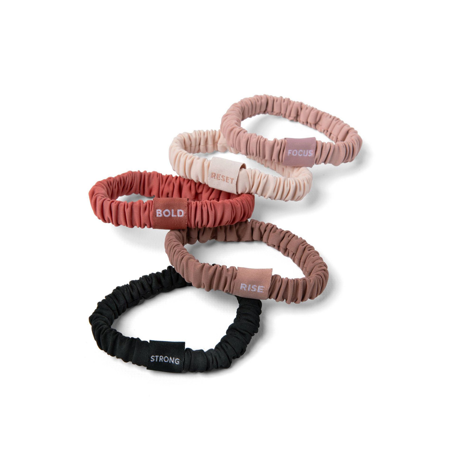 The Hair Edit Affirmation Ribbons Skinny Scrunchies - 5pk