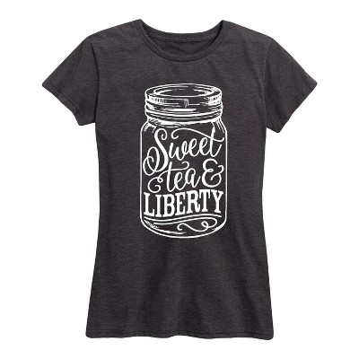 Women's - Country Casuals - Sweet Tea And Liberty Short Sleeve Graphic T-Shirt