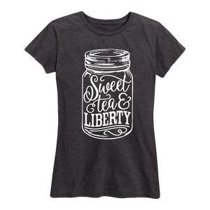Women's - Country Casuals - Sweet Tea And Liberty Short Sleeve Graphic T-Shirt - 1 of 4