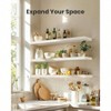 23.6 inch L floating shelves set of 3 white wall shelves for bathroom living room bedroom kitchen wall decor with brackets - 4 of 4