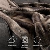 Lavish Home 60x70in Faux Fur Blanket, Gray/Brown - 2 of 4