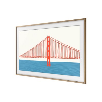 Modern Teak Magnetic Bezel for 55" Samsung The Frame