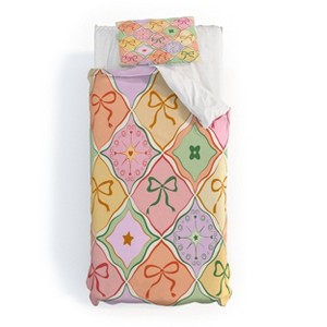 Deny Designs 2pc Twin/Twin XL The Space House Bows On Colorful Patchwork Duvet and Sham Set - 1 of 4