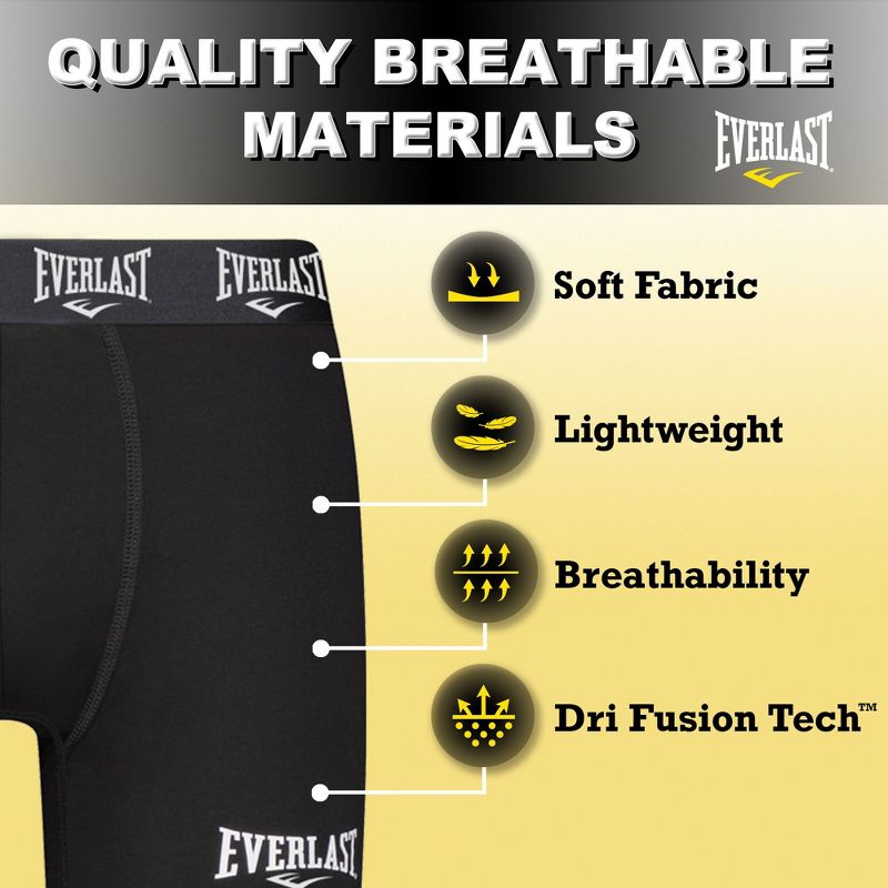 Everlast Mens Boxer Briefs Breathable Cotton Underwear for Men - 3 Pack - Cotton Stretch Mens Underwear, 3 of 6