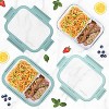 Bentgo 2pc 4.4c Glass 2 Compartment Meal Prep Container Coastal - image 2 of 4