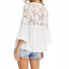 Women's Lacey Crochet Lace Button Down Top - Sweet Lovely by Jen - 2 of 4