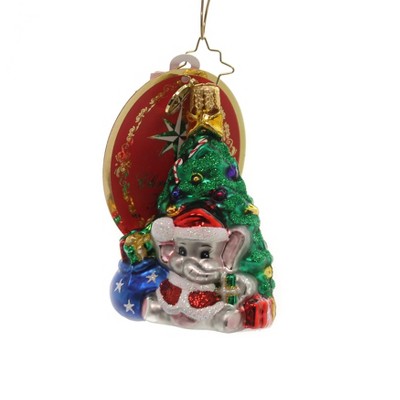 Christopher Radko 3.0" A Trunkful First Little Gem Elephant Tree  -  Tree Ornaments