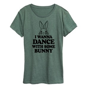 Women's - Instant Message - Instant Message Cute Easter Bunny Short Sleeve Graphic T-Shirt - 1 of 4