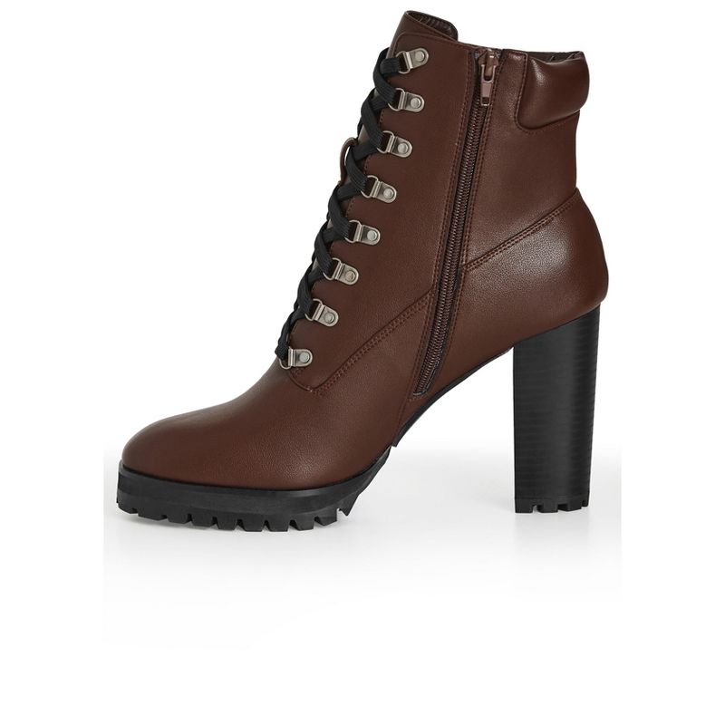 Women's Wide Fit Watson Ankle Boot - Chocolate Brown | CITY CHIC, 4 of 8