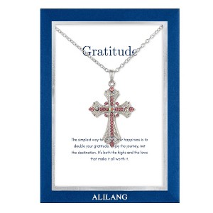 Anna-Kaci Rhinestone Celtic Cross Pendant Necklace with Gift Card & Envelope Jewelry Gifts - 1 of 4