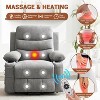 Power Lift Recliner Chair, Oversize Electric Recliners with Heat and Massage, Stand Assist Single Sofa Seat with Cup Holders, Side Pocket - 4 of 4