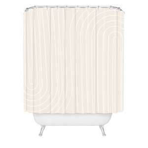 Colour Poems Minimal Line Curvature Shower Curtain - Deny Designs - 1 of 3