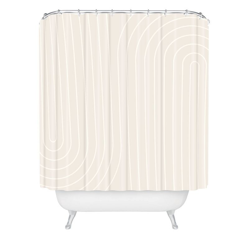 Colour Poems Minimal Line Curvature Shower Curtain - Deny Designs, 1 of 5