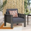 Dexmalle Patio Acacia Wood Club Chairs - 3 of 4