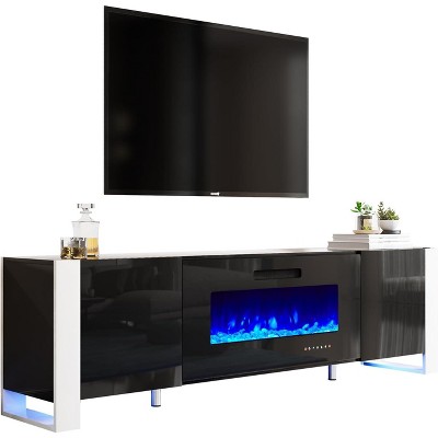 U-Shaped Legs Fireplace TV Stand with Fireplace