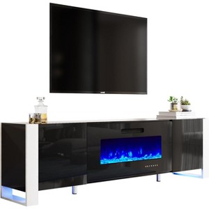 U-Shaped Legs Fireplace TV Stand with Fireplace - 1 of 4