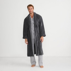 Lands' End Men's Calf Length Turkish Terry Robe - 1 of 4