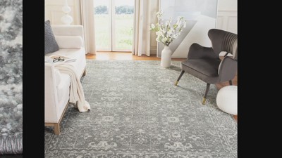 Evoke EVK270 Power Loomed Area Rug Light Blue / Ivory 4' X 6' - Safavieh.