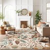 World Rug Gallery Beige Multi Garden Floral Indoor Area Rug - 2 of 4