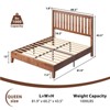 AMERLIFE Solid Wood Bed Frame with Grille Headboard - 2 of 4