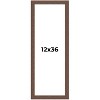 PosterPalooza | 12x36 Wide Barnwood Picture Frame, UV Acrylic, 6 Finishes - Grey, Brown, White, and Black - 2 of 4