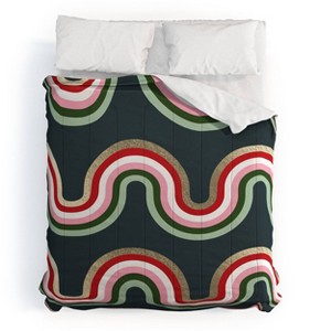 Deny Designs King Emanuela Carratoni Festive Rainbow Comforter and Pillow Sham - 1 of 4