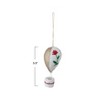 Storied Home Handmade Cotton Canvas Hot Air Balloon Ornament with Embroidered Flowers, Multicolor - 3 of 4