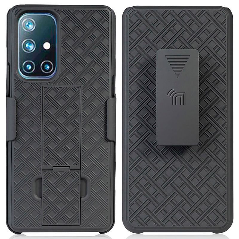 Nakedcellphone Case with Stand and Belt Clip Holster for OnePlus 9 Pro - Black, 2 of 11