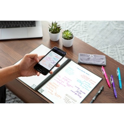 Black Letter Size Smart Reusable Spiral Notebook
