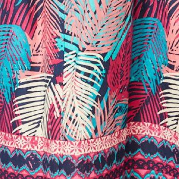 navy palm leaves