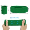 Unique Bargains Terry Cloth Sports Athletic Gym Headband Wristband Sweatband 10 Sets - 2 of 4
