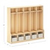 Guidecraft EdQ 5-Section Wooden Storage Locker with Bench Seat for Classroom, Kids Cubby Organizer with Shelves and Hooks for Coats - 2 of 4