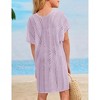 Girls swim cover up crochet swimsuits kids swimwear beachwear tops - 3 of 4