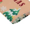 Unique Bargains Christmas Place Mats Snowy Christmas Tree Linen Yellow Green White 13"x17.7" 2 Pcs - 4 of 4