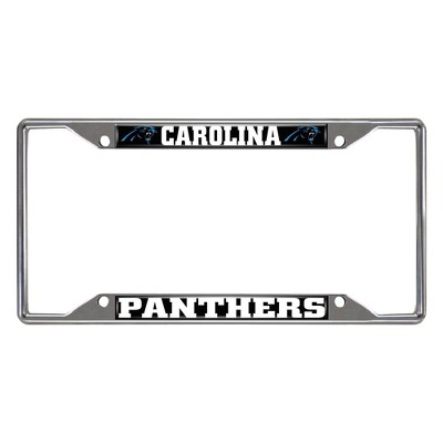 NFL Carolina Panthers Stainless Steel License Plate Frame