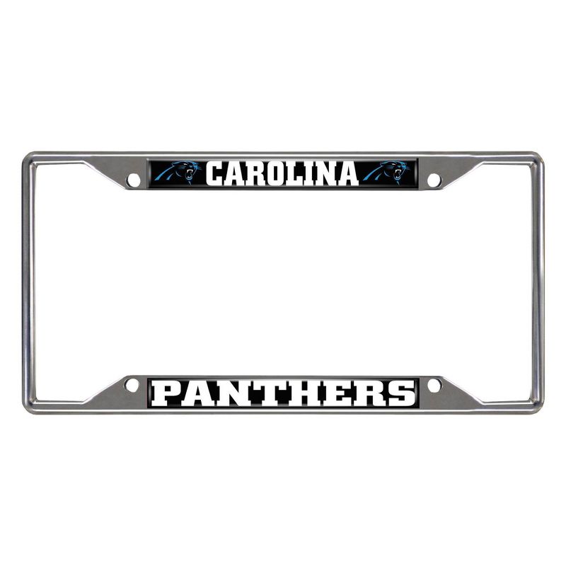 NFL Carolina Panthers Stainless Steel License Plate Frame, 1 of 4