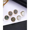 9 Pairs 20G Round Stud Earrings Stainless Steel Cute Druzy Crystal Studs Earrings Pierced for Women Men 10mm/12mm - 4 of 4
