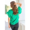 Women's Ruffle Short Sleeve Top - current air - 4 of 4